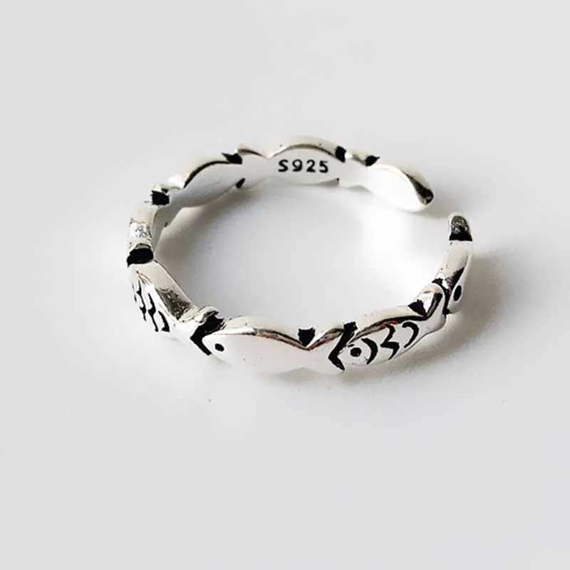 925 Sterling Silver Fish Adjustable Rings For Women Wedding Luxury Jewelry Wholesale Everything Money 925 XJ250707
