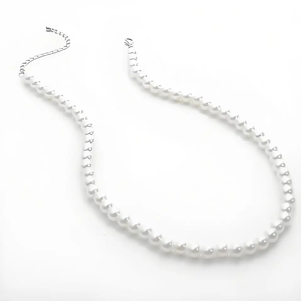 Trendy Pearl Necklace For Men Temperament Simple Handmade Strand Bead Fine Jewelry Wedding Gift 250704