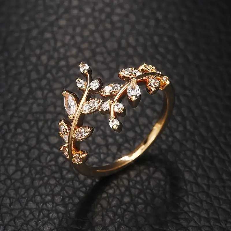 925 Sterling Silver Tree Branch Shape Ring Charm Sparkling Zirconia Rings Birthday Party Gift for Women Fine Jewelry Accessories XJ250707
