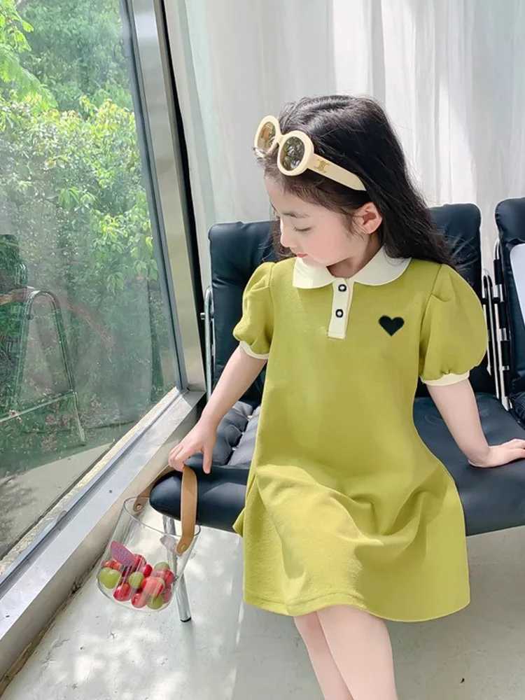 Childrens Korean Version Dress Girls Summer Striped Strawberry Short Sleeved Casual Dress 1-10 Year Old Princess Dress R250707