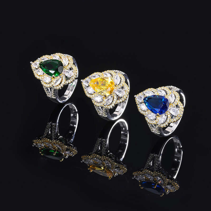 2023 New Tiktok Micro Pave Diamond Adjustable High-End Noble Court Style Ring F89