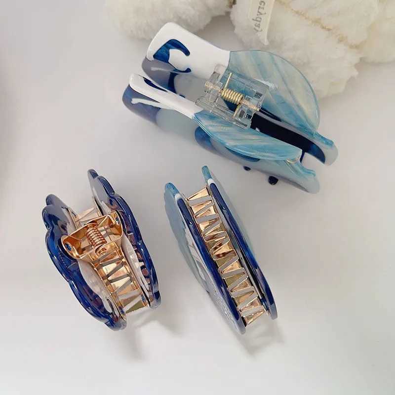 YHJ Maiden in the Night Sky Hair Claw Beautiful Girl Acetate Hair Clips Claw Hair Accessories for Women Girls Z250707