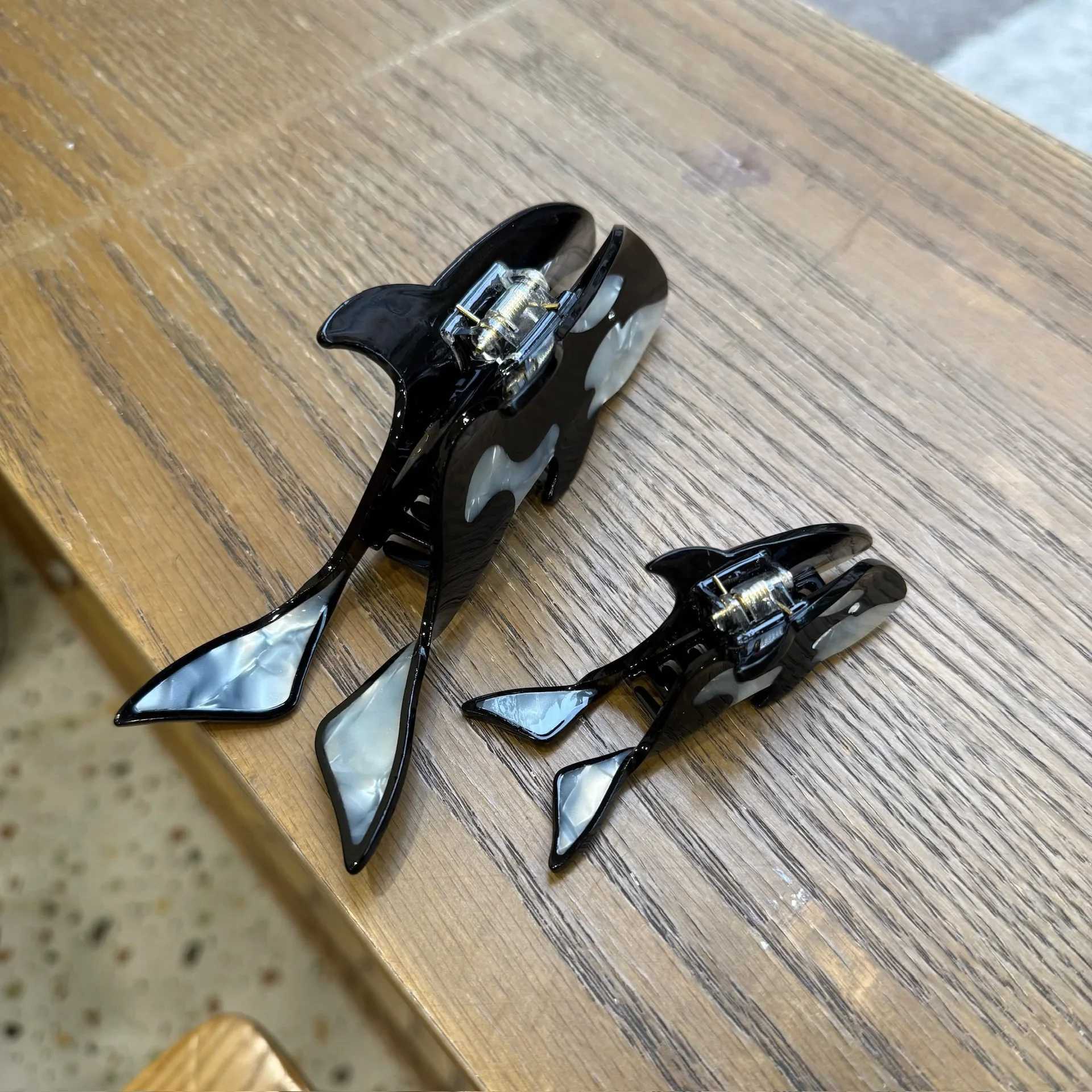 NEW Rhinestone Orca Hair Claw Exquisite Animal Eco-Friendly Material Acetate Hair Claw Clips Hair Accessories for Women Girls Z250707