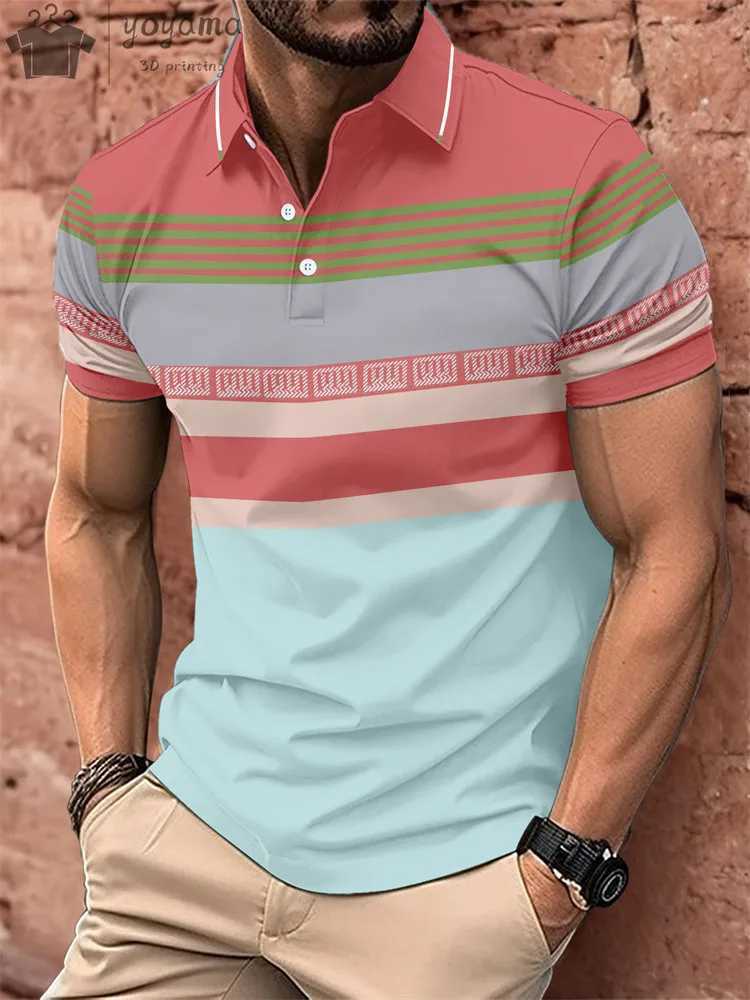 Summer New Mens Casual Sports Short Sleeved Polo Shirt Fashionable And Comfortable T-Shirt Men Breathable Polo Shirt Mens Tees Y250707 Y250707