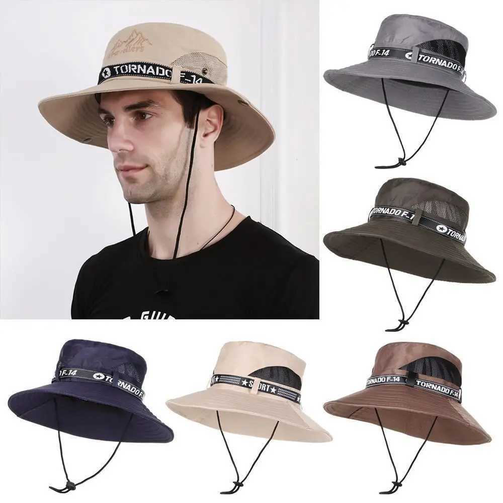 Bucket Hat Fishing Camping Hiking Sun Hat Summer Sun Hat Bucket Hat UV Protection Wide Brim Y250707