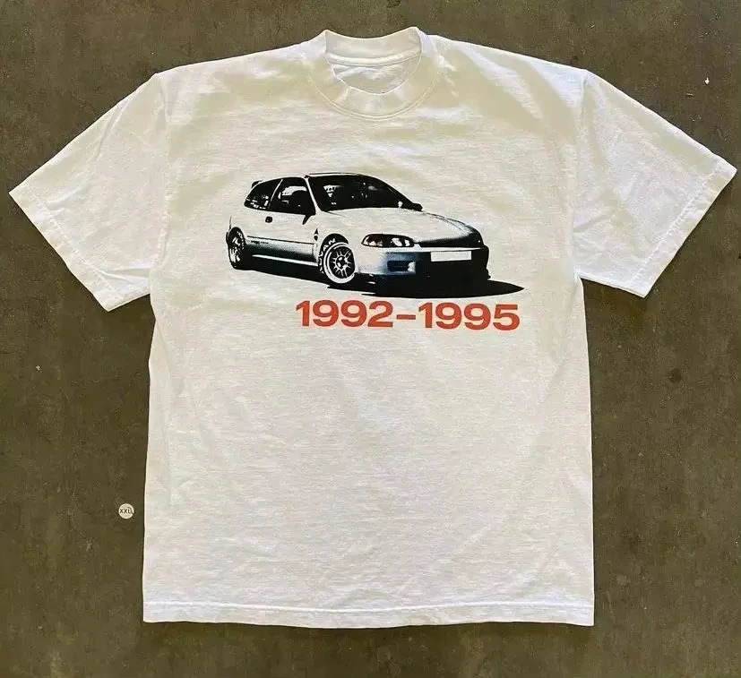 Harajuku Y2k Clothing Vintage Fashion Printed T Shirt Street Hip Hop T-shirt Cotton Crew Neck Tops Summer Men Women Tee Shirt 250707
