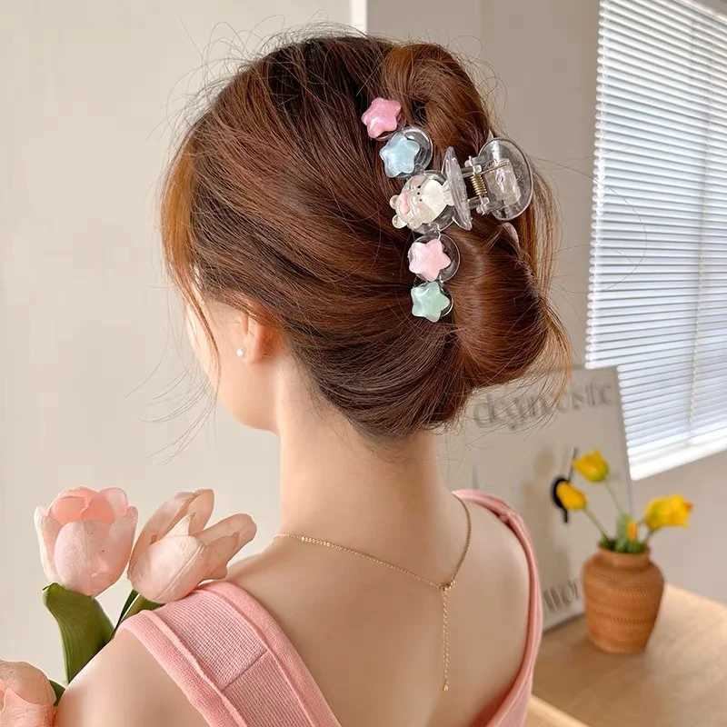 AISHG Candy Color Cute Animal Hair Clip Women Fashion Plastic Large Crab Claw Clip Ponytail Fixing Artifact Girl Hair Accessories Y250707