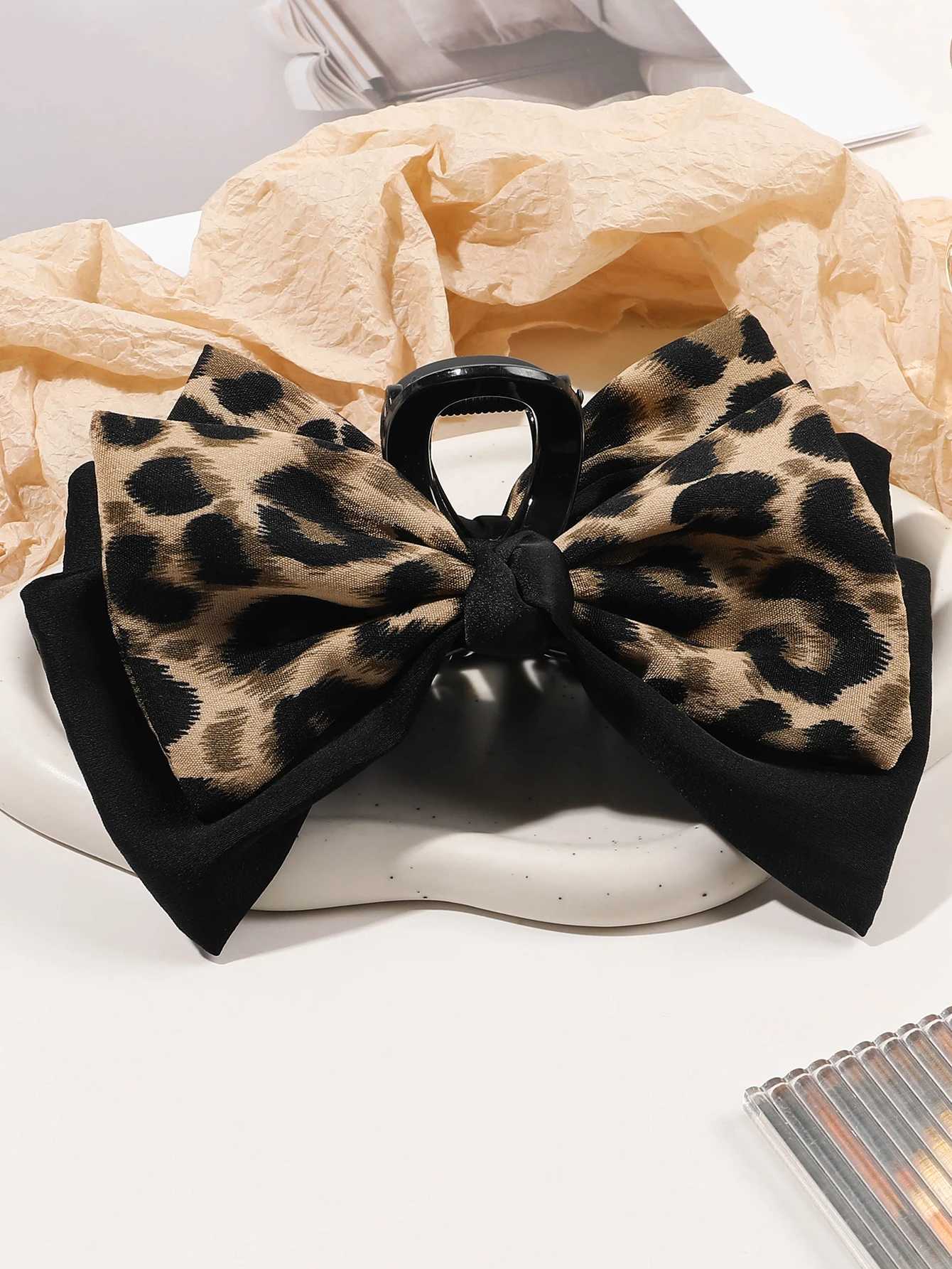 1Pcs Large Claw Clip Hair BowLarge Size Fabric RibbonClaw Jaw Clamps Clips Accessories for Women Girls Thick or Fine Hair Z250707