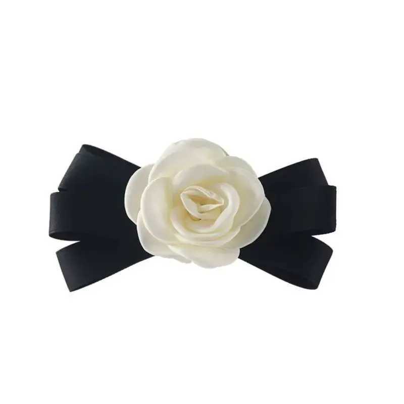 1pc Xiaoxiangfengshan Camellia Bow Headpiece Hairclip Female Rear Head Grip Clip Large Shark Clip Premium Spring Clip Z250707