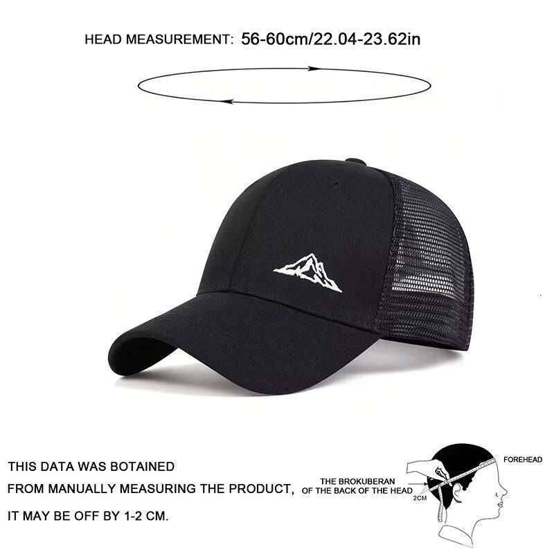 Unisex Mountain Range Embroidery Baseball Net Caps Spring and Summer Outdoor Adjustable Casual Hats Sunscreen Hat ddmythur