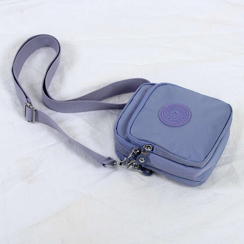 2024 New Three-Layer Phone Bag for Women, Crossbody Mini Bag, Versatile Summer Oxford Canvas Walking Coin Purse