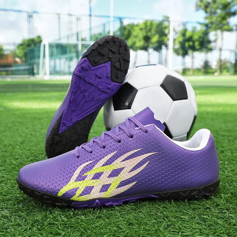 Short-spike Training Soccer Shoes Low-top Leather Sneakers Youth Football Shoes Cross-border