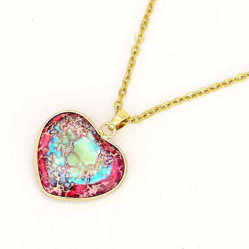 New Red and Blue Love Emperor Bohemian Style Natural Stone Handmade Jewelry Necklace