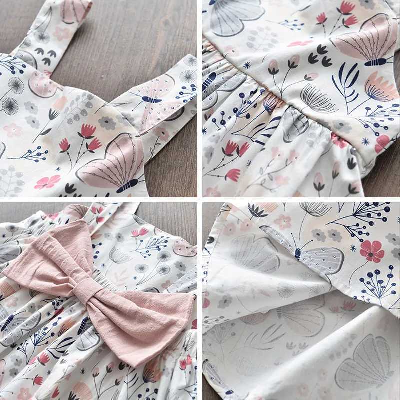 Melario Toddler Baby Cute Bow Girl Dress Flower Princess Infant Girls Sleeveless Party Costumes Newborn Lovely Clothes With Hat R250707