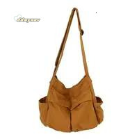 Womens School Messenger For Women Ladies Designer Handbag Solid Large Capacity Casual Canvas Shoulder Female Bags ddmynov