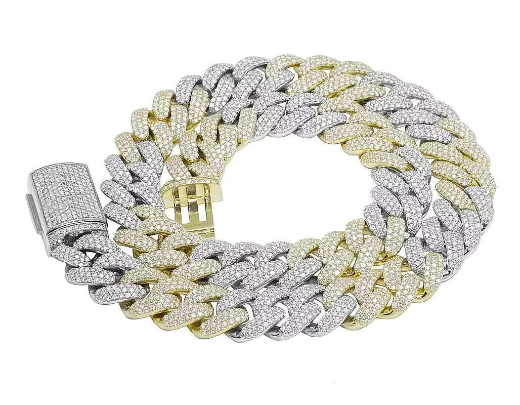 New Designer Trendy Mossanite Diamond Cuban Link Chain Iced Out With Silver Hip Hop Cuban Chains for Men Fashion Necklaces India