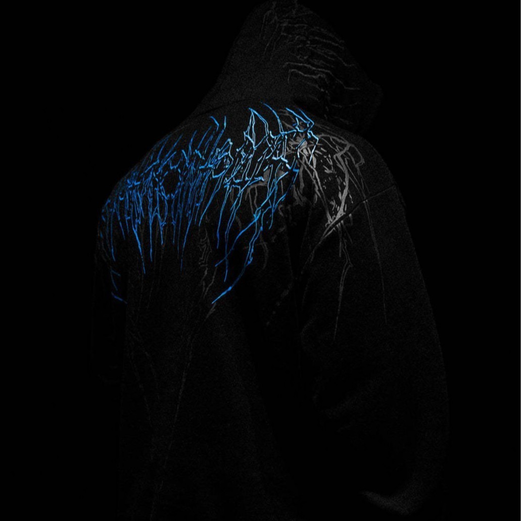 Breathedivity American Street BD Sports Fitness Loose Large Print Woolen Hoodie 250513