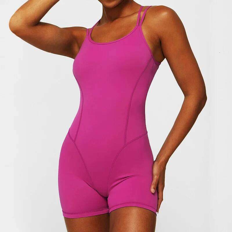 Cloud Rise Sexy Girl Backless Yoga Jumpsuit Women Workout Bodysuit Sports Set One Piece Tracksuits Fiess Suit Gym Sportswear