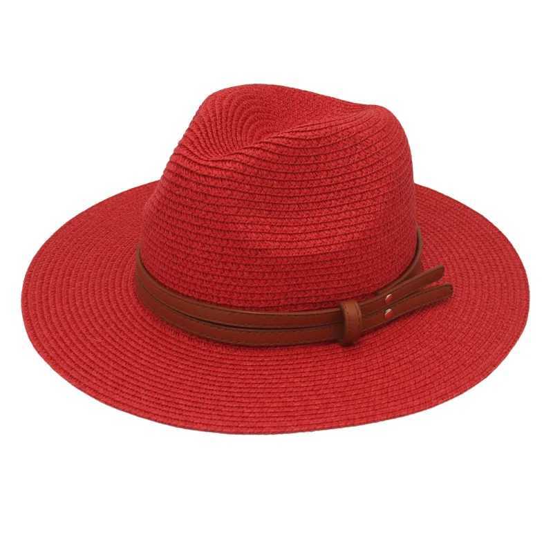 Summer Straw Sun Hat Panama Hats Grass Knitted Gift Hat Breathable Leisure Jazz Hat European American Style Straw Hat Beach Caps Y250707