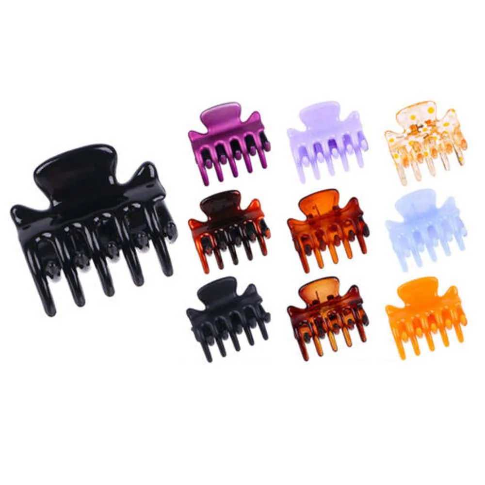12 Pcs/Set Y2K Girls Hair Clips 3cm Mini Crab Hair Claw Plastic Hairpin Jaw Clamp Hair Styling Tool Accessories Y250707