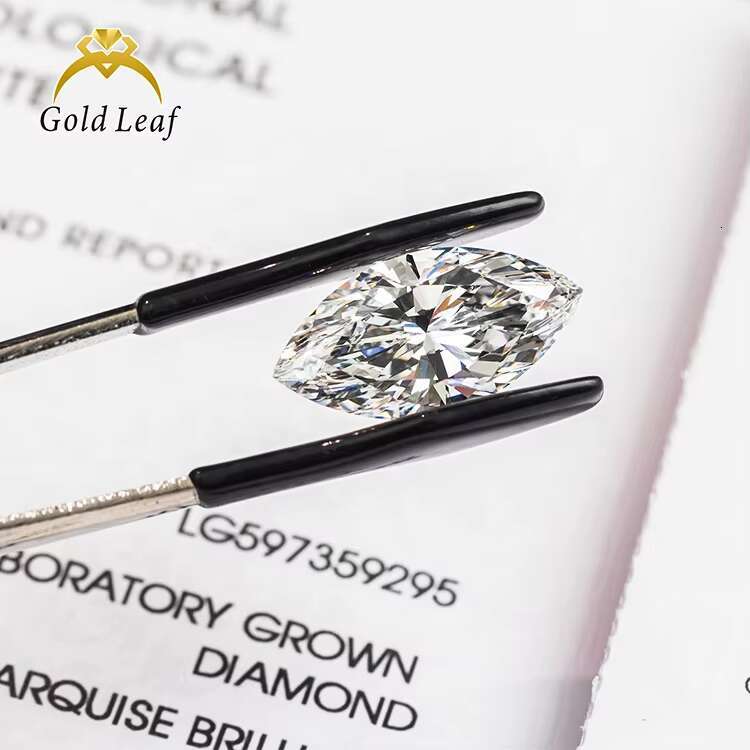 Goldleaf D E F Color 1CT 1.5CT 2CT 3ct 4ct 5ct HPHt CVD Lab Grown Diamond Marquise Cut IGI GIA Certified Lab Grown Diamond