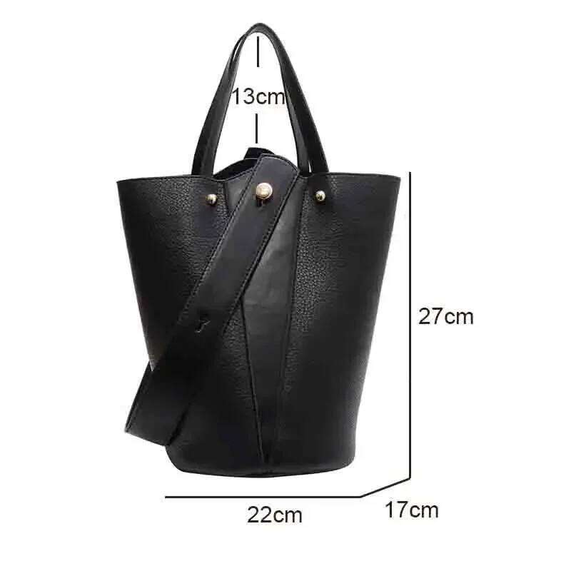 Fashion 2025 Trending Brand Designer Female Handbags Solid Bucket Bag For Women Crossbody Shoulder Bags Totes
