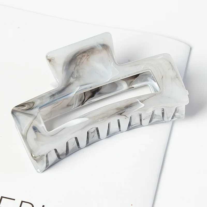 8.5cm Vintage Hair Clips Geometric Shape Hollow Out Colorful Print Women Claw Clip Girls Hair Accessories New Glossy Hair Claw Y250707