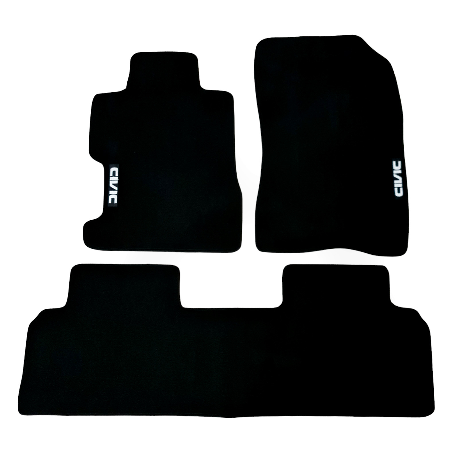 Car Floor Mats For Honda Civic Coupe Velour Waterproof Black Carpet Auto Liners