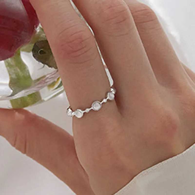 925 Sterling Silver Round Crystal Adjustable Rings For Women Wedding Vintage Luxury Jewelry XJ250707