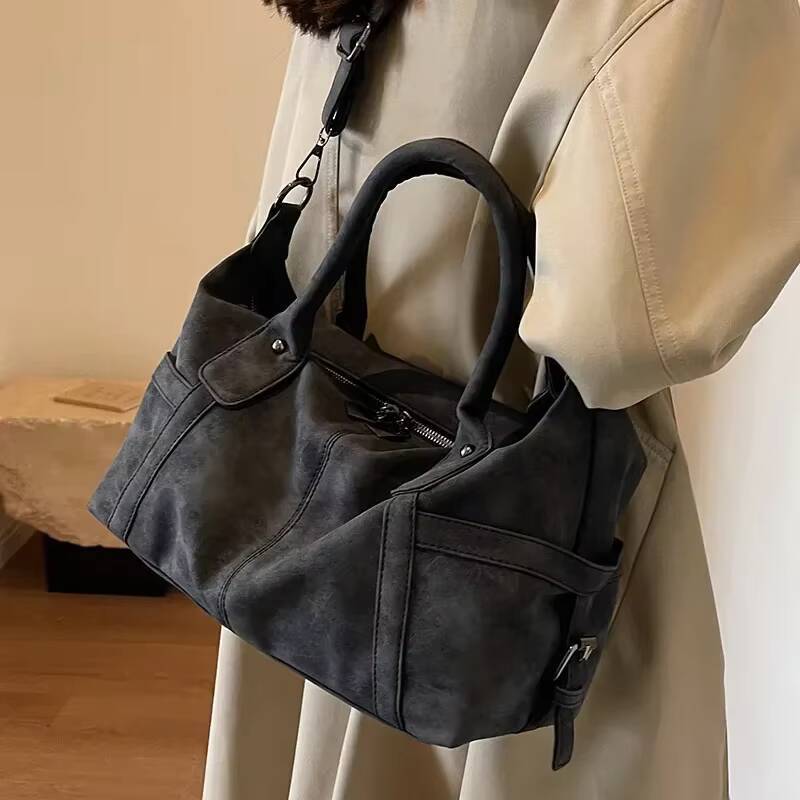 Retro Design PU Leather Shoulder Bags for Women 2024 Korean Fashion High Capacity Armpit Female Crossbody Bag Tote Handbags ddmynov