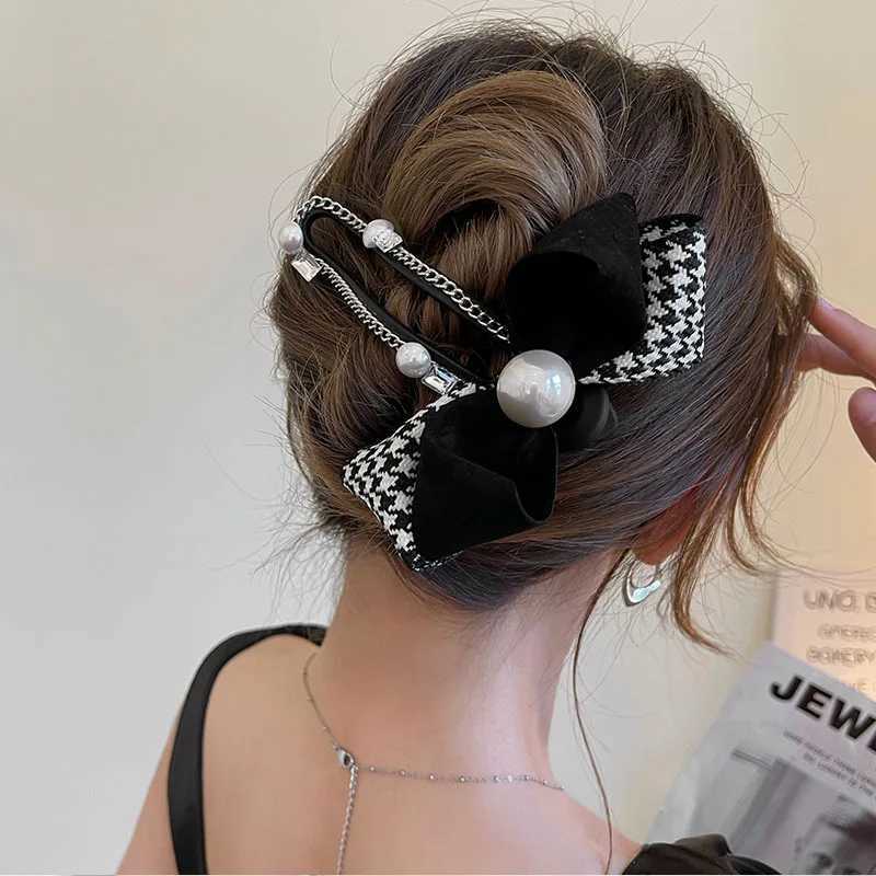 Autumn New Fabric Duckbill Bow Hairpin for Women Girls Fashion Hairgrips Elegance Ponytail Clip Female Hair Accessories Headwear Z250707