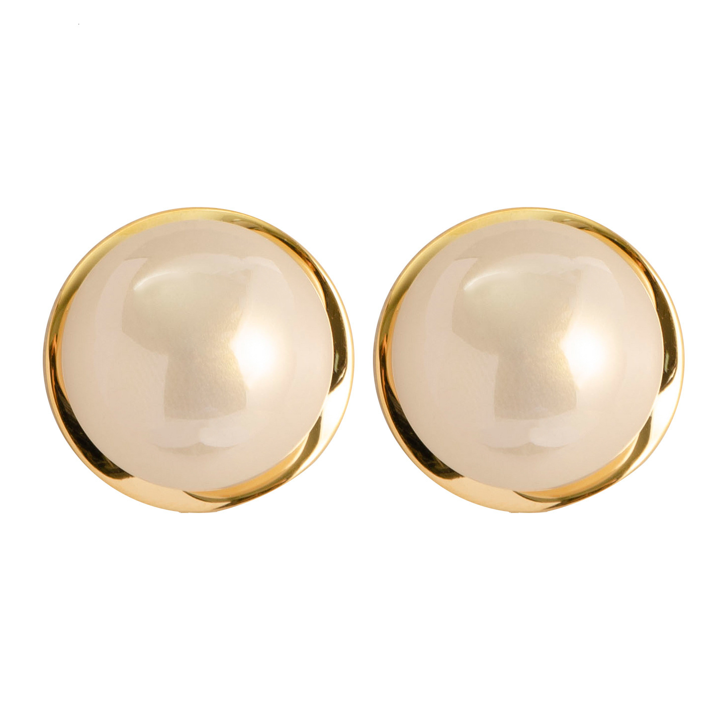 S Sier Needle Fashion Exquisite Small Half Round Pearl Stud Earrings for Women Elegant Fashionable Socialite Style Ear Jewelry