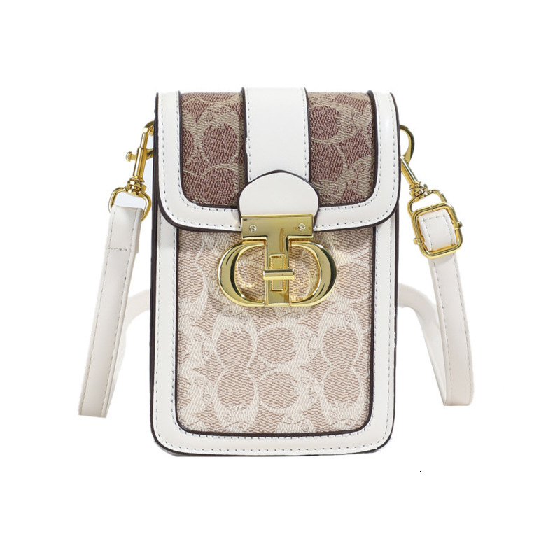 Designer Phone for Women Trendy Printed Crossbody Color-Block Shoulder Vertical Small Square Mini Light Luxury Women's Bag