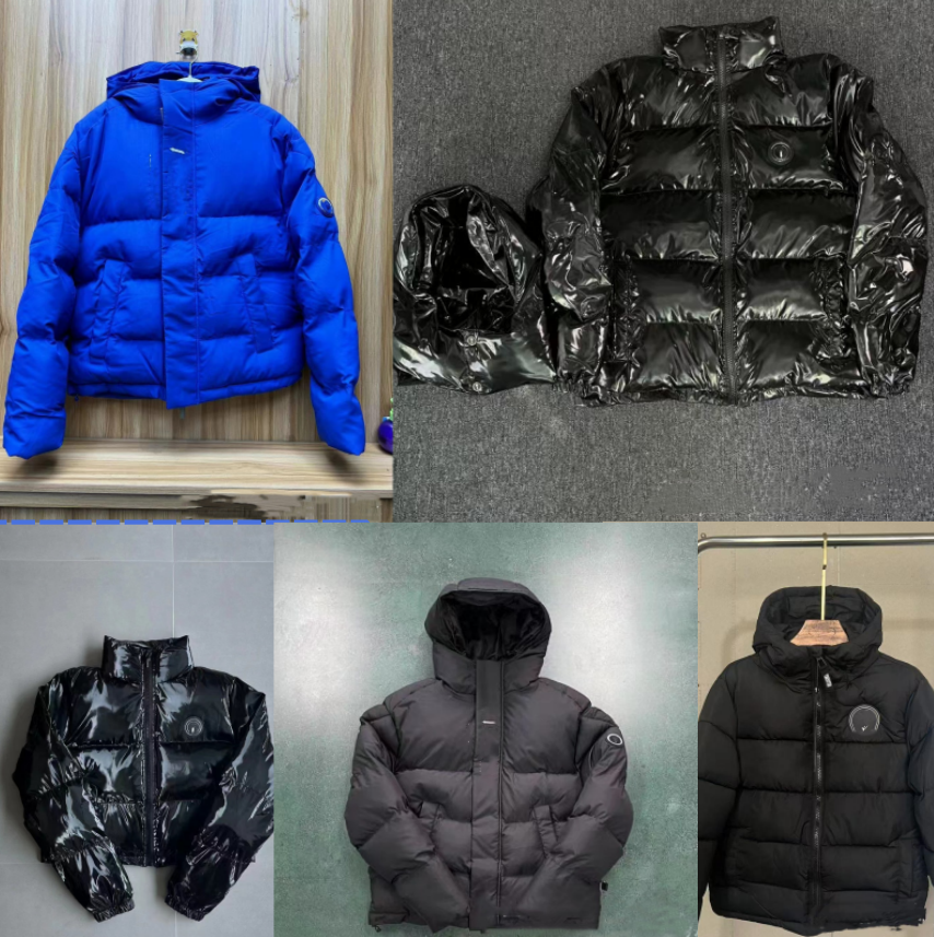 Designer Men's Down & Parkas Bright black cotton jacket thick men's detachable hooded trendy couple jacket