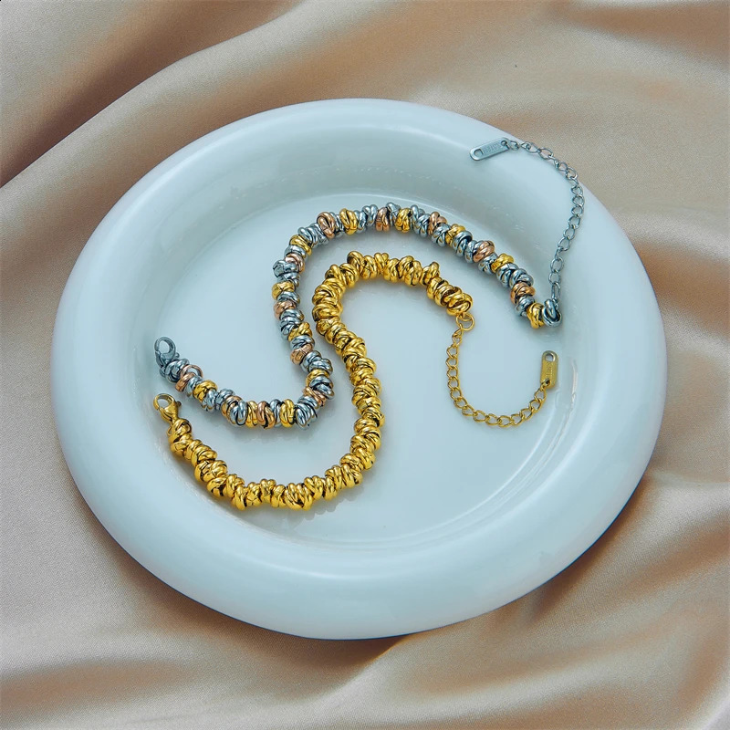 DIEYURO 316L Stainless Steel Gold Color Annularity Bracelet For Women y ner Fashion Girls Body Jewelry Gifts 250707