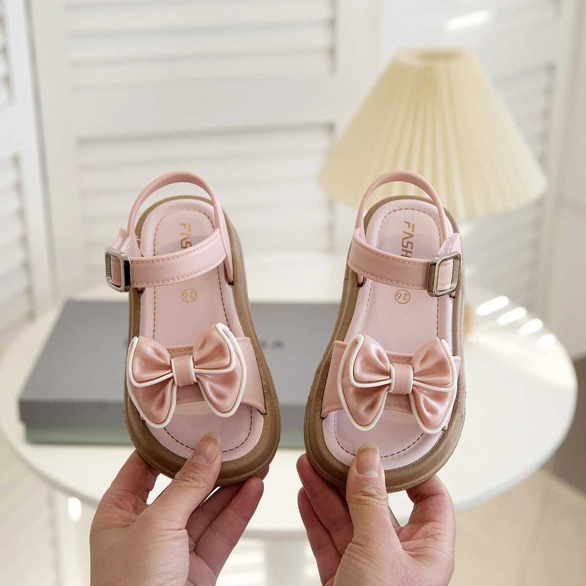 Girls Princess Summer Sandals Children Summer Beach Shoes Open Toe Shoes Fashion Bowknot Casual girls summer sandals shoes R250707