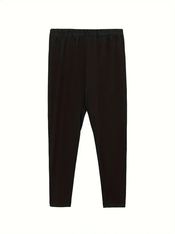 Summer Casual Sports Yoga Womens Plus Size Leggings Elastic Waist Cropped Pants 250628