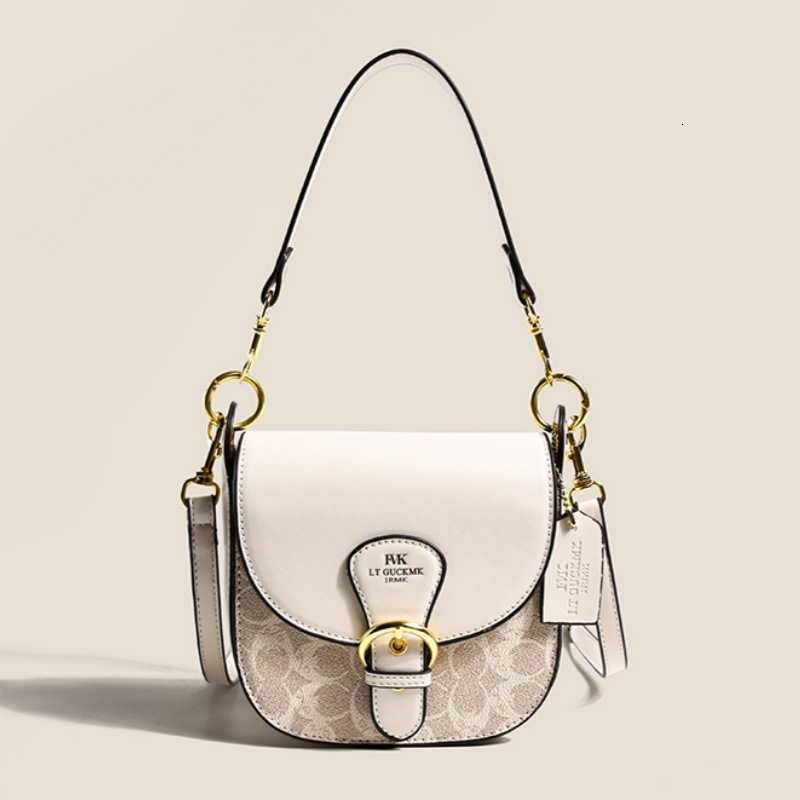 Designer High-End Small for Women 2025 New Printed Saddle Versatile Fashion Underarm Elegant Shoulder Crossbody Light Luxury Women's Bag