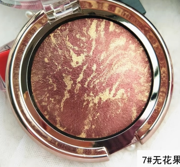 Baked multi-color blush Partyqueen Blush Cake Orange shade can be used as eyeshadow, highlighter and contour. Suitable for natural makeup. 240627
