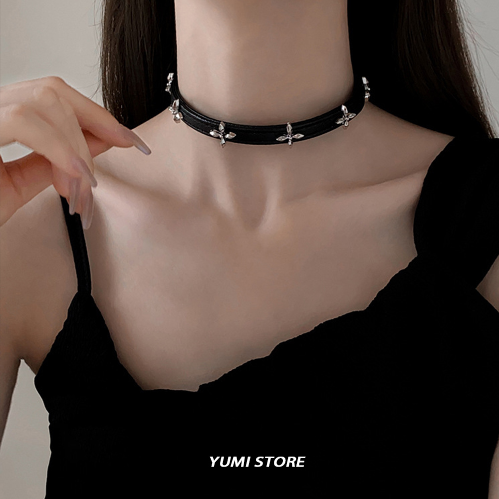 2024 Collana A Croce Di Lusso Vintage Per Donne Punk Punk PU PUN Cholker Collar…