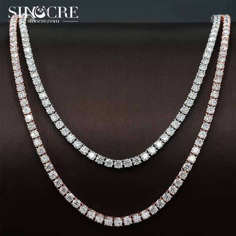 4mm Silicon Stone Tennis Chain S Made in China New Science Hiphop Wedding