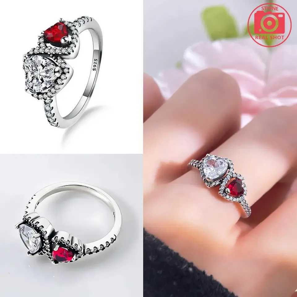 New S925 Silver High Quality Sparkling Double Crown Green Zircon Shiny Rings Suitable for Women Gift Exquisite Fine Jewelry XJ250707