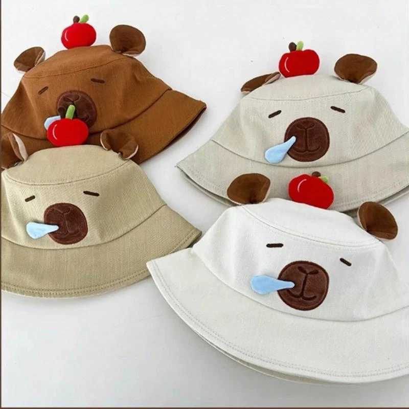 2025 New Spring Men Women Bucket Hat Creative Capybara Pattern Sun Protective Caps for Outdoor Daily Travel Photography Headwear Y250707