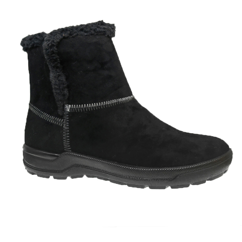 Womens Winter Boots with Fur Lining & Zipper - Warm Ankle Snow Footwear