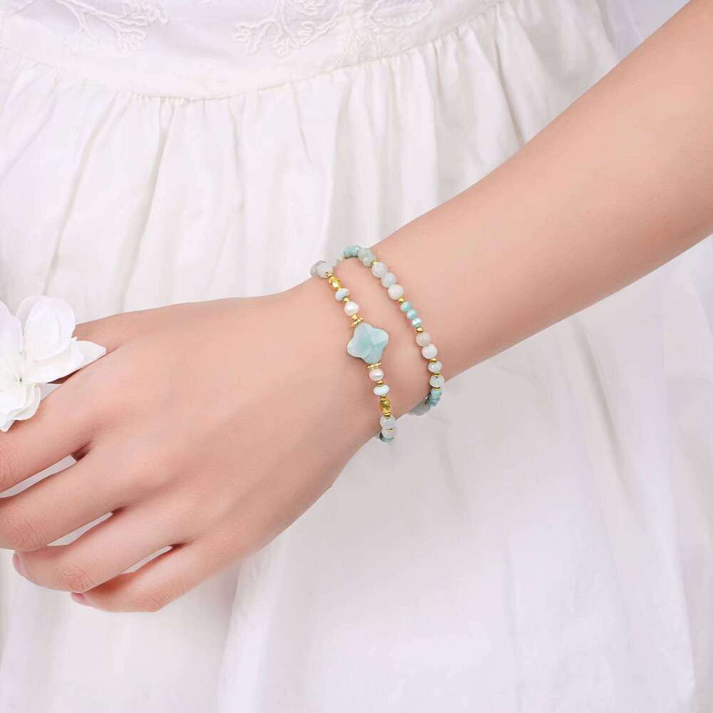 New Four-Leaf Clover Chain Beaded Crossbody Phone Strap Home Delivery
