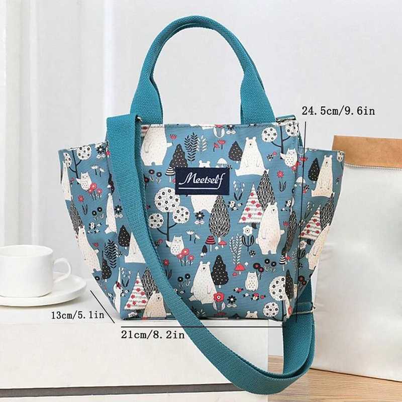Allover Printed Crossbody Handbag Tote Mom Bag Work Commuter Storage Lunchbox Bag Tote Bag