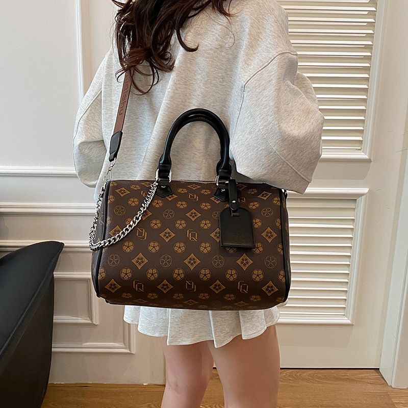 New Design Retro Shoulder Bag Print Large Capacity Women Tote Travel Simple Storage Fashion Versatile Crossbody Bag Convenient For Going Out