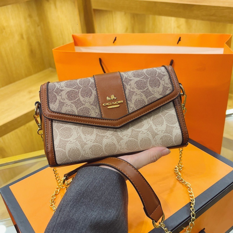 Designer High-End Feel for Women 2025 New Fashion Color-Block Small Square Elegant Versatile Shoulder Crossbody Light Luxury Women's Bag