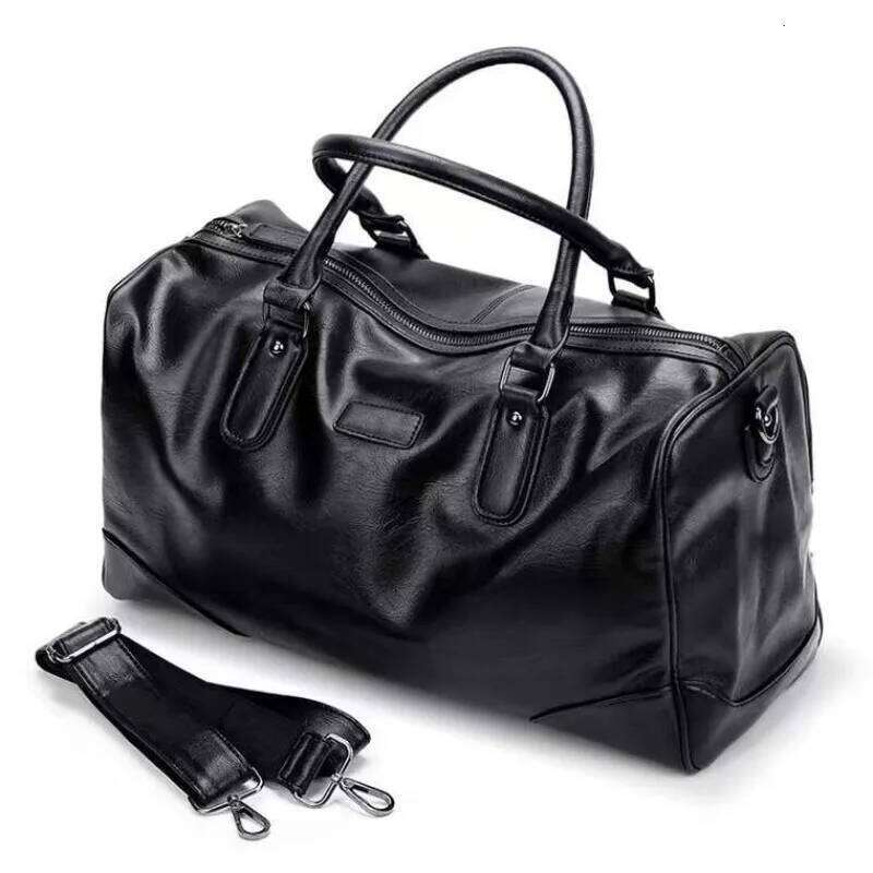 Large Capacity Handbags Top-Handle With Shoulder Strap Travel Tote Men Crossbody Bags Business PU Leather Handbag