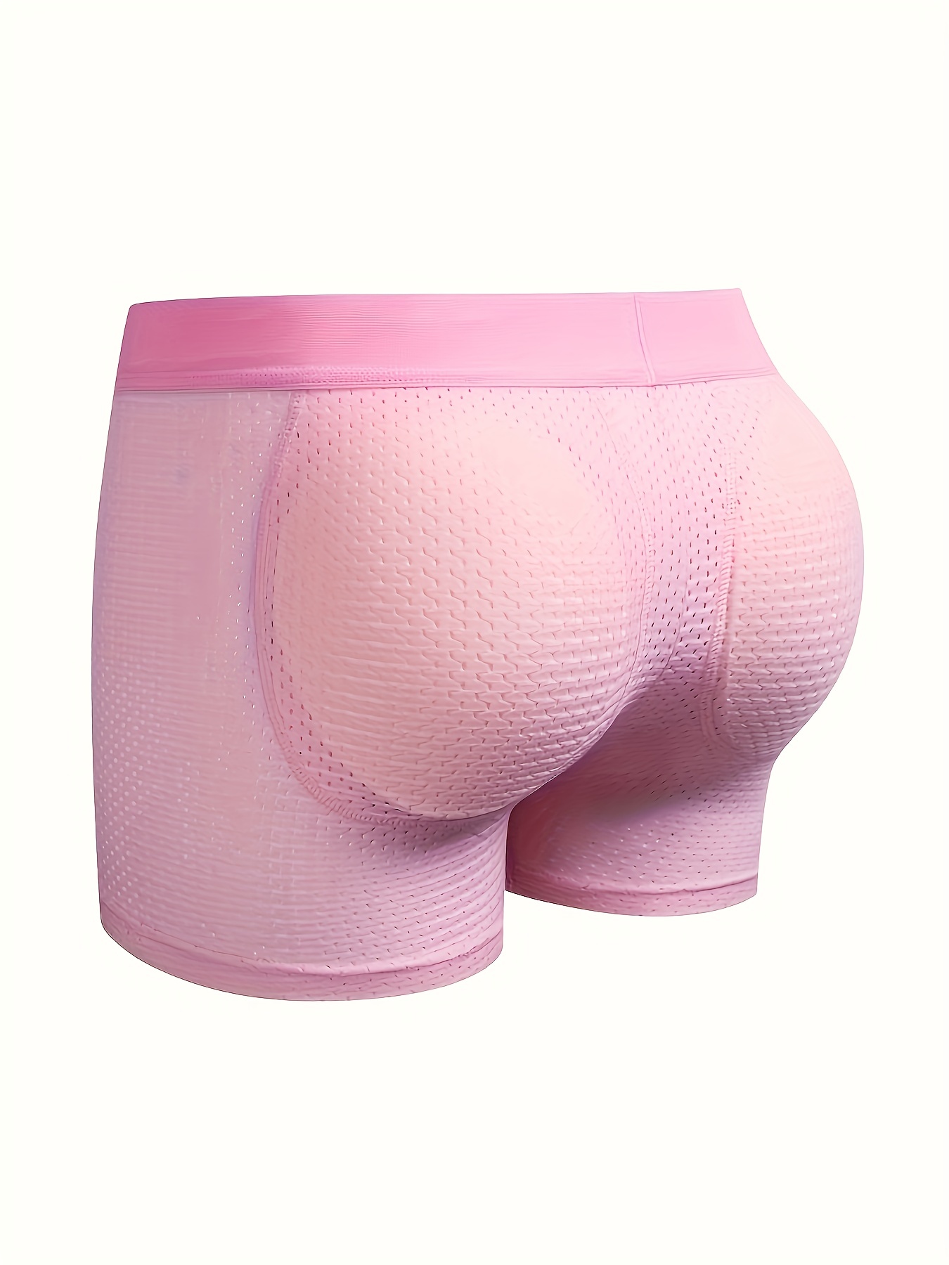 UpUns JOCKMAIL Mens Mesh Padded Boxers Sexy Breathable Briefs with Hip Lift Solid Color Lycra Shorts Wholesale Free Shipping Sample Supported